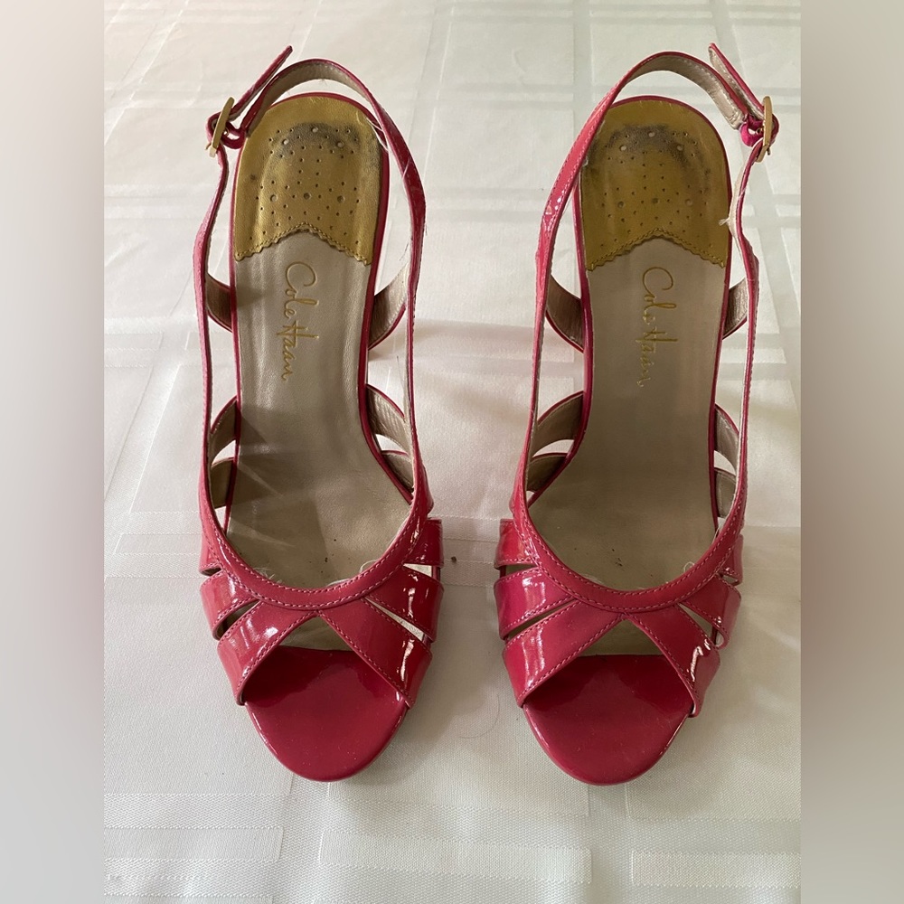 Cole Haan pink 4in heel sling back sandal size 6.5